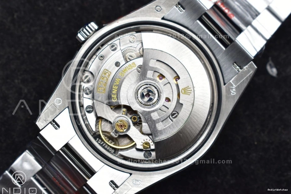 President 36 on EyeCatching 689 (Gain Dial Light vr3255 Weight) Blue Roman Steel SS 904L Bracelet Edition DayDate QF V5 Best 1031